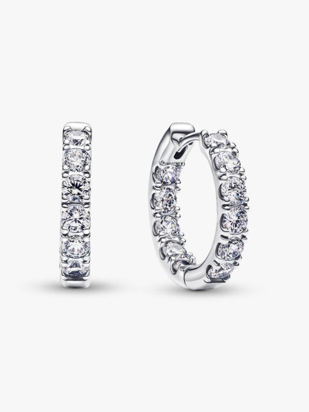 Pandora Sparkling Row Eternity Hoop Earrings